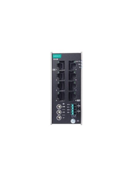 Moxa (EJS-08-T) Compact industrial EtherCAT junction with 8 100BaseT(X) ports, dual 12/24/48 VDC power inputs, -40 to 75°C operating temperature 2 Moxa (EJS-08-T) Compact industrial EtherCAT junction with 8 100BaseT(X) ports, dual 12/24/48 VDC power inputs, -40 to 75°C operating temperature 2
