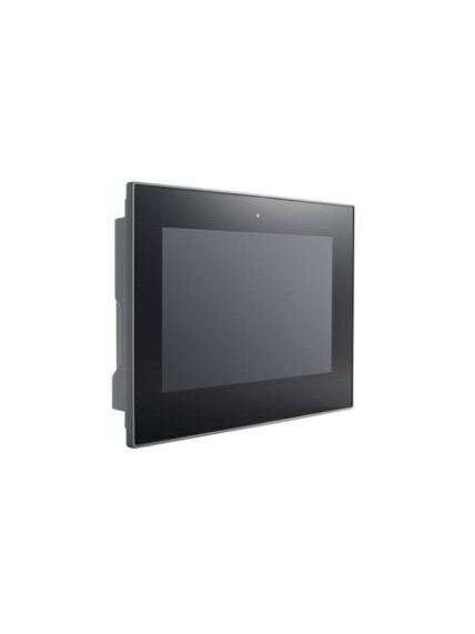 Moxa (EXPC-F2120W-TL1-DC) 12.1-inch flat-panel fanless industrial computer with Intel® Celeron® 6305E processor, 1200-nit PCAP touchscreen, 4 Ethernet ports, 3 serial ports, 1 VGA port, 1 DisplayPort, 9 to 36 VDC power input, IP66 (front), IP42 (rear), -4 3