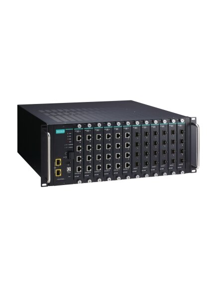 Moxa (ICS-G7750A-2XG-HV-HV) Full Gigabit modular managed Ethernet switch system with 2 10GbE SFP+ slots, 12 slots for 4-port Gigabit Ethernet interface modules, 2 isolated power supplies (85 to 264 VAC), for a total of up to 48G + 2 10GbE ports, -10 to 60 2 Moxa (ICS-G7750A-2XG-HV-HV) Full Gigabit modular managed Ethernet switch system with 2 10GbE SFP+ slots, 12 slots for 4-port Gigabit Ethernet interface modules, 2 isolated power supplies (85 to 264 VAC), for a total of up to 48G + 2 10GbE ports, -10 to 60 2