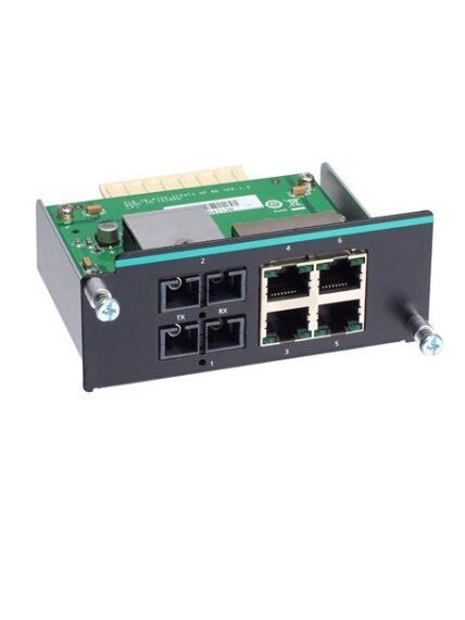 Moxa (IM-6700A-2MSC4TX) Fast Ethernet module with 2 multi-mode 100BaseFX ports with SC connector, 4 10/100BaseT(X) ports
