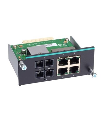 Moxa (IM-6700A-2SSC4TX) Fast Ethernet module with 2 single-mode 100BaseFX ports with SC connector, 4 10/100BaseT(X) ports