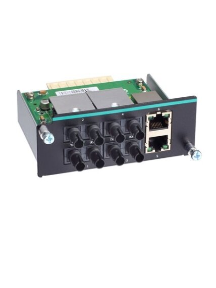 Moxa (IM-6700A-4MST2TX) Fast Ethernet module with 4 multi-mode 100BaseFX ports with ST connectors, 2 10/100BaseT(X) ports