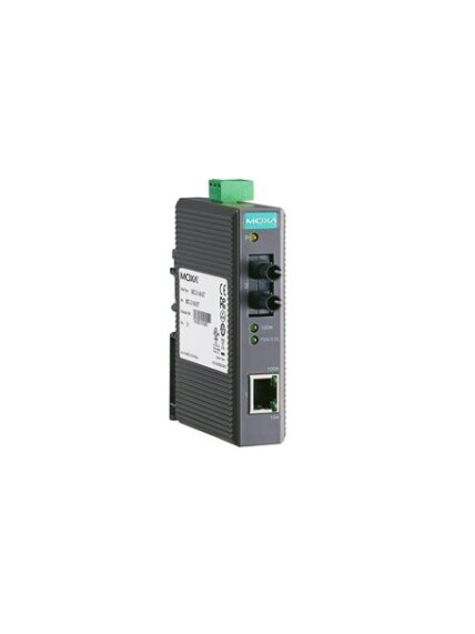 Moxa (IMC-21-M-ST) Industrial 10/100BaseT(X) to 100BaseFX media converter, multi-mode, ST connector Moxa (IMC-21-M-ST) Industrial 10/100BaseT(X) to 100BaseFX media converter, multi-mode, ST connector