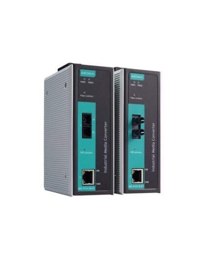 Moxa (IMC-P101-M-ST) PoE industrial 10/100BaseT(X) to 100BaseFX media converter, multi-mode port with ST connector, 0 to 60°C operating temperature 1 Moxa (IMC-P101-M-ST) PoE industrial 10/100BaseT(X) to 100BaseFX media converter, multi-mode port with ST connector, 0 to 60°C operating temperature 1
