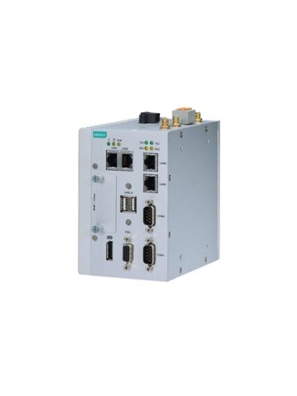 Moxa (MC-1121-E2-T) x86 embedded computer with Intel Atom® dual-core E3826 processor, 4 GB RAM, 1 VGA port, 2 USB ports, 4 Gigabit Ethernet ports, 2 serial ports, 4 DIs, 4 DOs, 1 CFast socket, 1 SD slot, 1 DisplayPort, 1 uSIM slot, 1 Mini PCIe expansion s 2 Moxa (MC-1121-E2-T) x86 embedded computer with Intel Atom® dual-core E3826 processor, 4 GB RAM, 1 VGA port, 2 USB ports, 4 Gigabit Ethernet ports, 2 serial ports, 4 DIs, 4 DOs, 1 CFast socket, 1 SD slot, 1 DisplayPort, 1 uSIM slot, 1 Mini PCIe expansion s 2