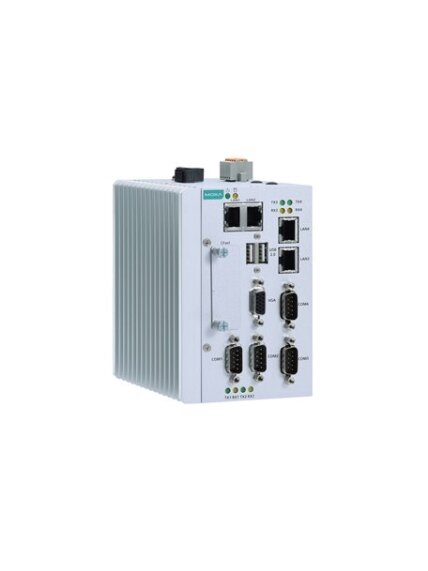 Moxa (MC-1122-E4-T) x86 embedded computer with Intel Atom® quad-core E3845 processor, 4 GB RAM, 1 VGA port, 2 USB ports, 4 Gigabit Ethernet ports, 4 serial ports, 4 DIs, 4 DOs, 1 CFast socket, 1 uSIM slot, 1 Mini PCIe expansion slot, 12 to 36 VDC power, - Moxa (MC-1122-E4-T) x86 embedded computer with Intel Atom® quad-core E3845 processor, 4 GB RAM, 1 VGA port, 2 USB ports, 4 Gigabit Ethernet ports, 4 serial ports, 4 DIs, 4 DOs, 1 CFast socket, 1 uSIM slot, 1 Mini PCIe expansion slot, 12 to 36 VDC power, -