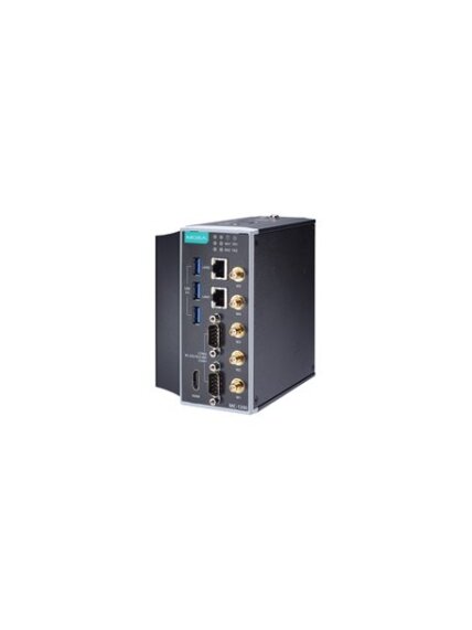 Moxa (MC-1220-KL5-T-S) Intel® Core™ i5-7300U 2C/4T 2.6 GHz computer with 8 GB RAM, 2 Gigabit Ethernet ports, 2 RS/232/422/485 3-in-1 serial ports, 3 USB 3.0 ports, 3 Mini PCIe expansion slots, 1 HDMI port, TPM 2.0, 9 to 36 VDC power, -40 to 70°C operating 3
