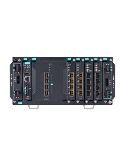 Moxa (MDS-G4020-L3-4XGS-T) Layer 3 full Gigabit modular managed Ethernet switch with 4 fixed 10GbE SFP+ slots, 4 slots for optional 4-port GE/FE modules, 2 slots for isolated power modules, up to 16 Gigabit Ethernet ports, -40 to 75°C operating temperatur 2