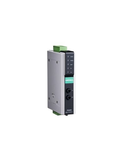 Moxa (MGate MB3170-M-ST) 1-port advanced Modbus gateway with 1 100BaseF(X) multi-mode fiber port (ST connectors), 0 to 60°C operating temperature