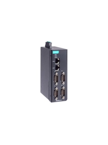 Moxa (MGate MB3470-G2) 4-port advanced serial-to-Ethernet Modbus gateway with 2 RJ45 Ethernet ports, DB9 serial connector, -10 to 60°C operating temperature