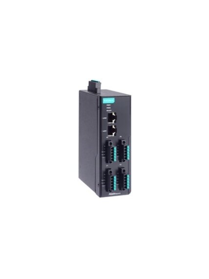 Moxa (MGate MB3470I-TB-G2-T) 4-port advanced serial-to-Ethernet Modbus gateway with 2 RJ45 Ethernet ports, 5-pin terminal block serial connector, 2 kV isolation, -40 to 75°C operating temperature Moxa (MGate MB3470I-TB-G2-T) 4-port advanced serial-to-Ethernet Modbus gateway with 2 RJ45 Ethernet ports, 5-pin terminal block serial connector, 2 kV isolation, -40 to 75°C operating temperature