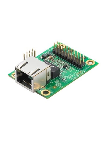 Moxa (MiiNePort E3-H-T) Embedded device server for TTL devices, pin header module, 10/100M with RJ45 connector, 50 bps to 921.6 Kbps baudrate, -40 to 85°C operating temperature