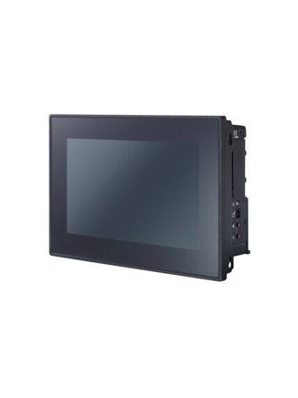 Moxa (MPC-3070W-E2-LB-T) 7-inch panel computer with Intel Atom® x6211E dual-core 1.30 GHz processor, 8 GB RAM, 400-nit multi-touch PCAP LCD, 2 LAN, 2 serial, 2 USB 3.0, 12/24 VDC power input, IP66 front panel, -30 to 60°C operating temperature 2