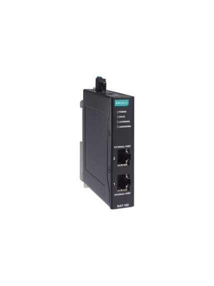 Moxa (NAT-102) 2-port industrial Network Address Translation (NAT) devices, -10 to 60°C operating temperature Moxa (NAT-102) 2-port industrial Network Address Translation (NAT) devices, -10 to 60°C operating temperature