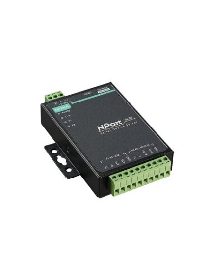 Moxa (NPort 5230) 2-port device server with 1 RS-232 port and 1 RS-422/485 port, 0 to 55°C operating temperature