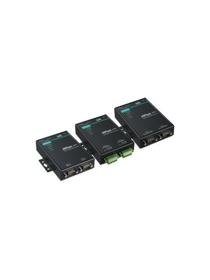 Moxa (NPort 5250A-T) 2-port RS-232/422/485 device server, -40 to 75°C operating temperature 1