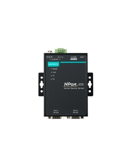 Moxa (NPort 5250A w/o ADP) 2-port RS-232/422/485 device server without adapter, 0 to 60°C operating temperature 2 Moxa (NPort 5250A w/o ADP) 2-port RS-232/422/485 device server without adapter, 0 to 60°C operating temperature 2
