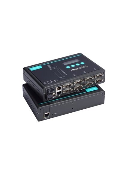 Moxa (NPort 5610-8-DT-J) 8-port RS-232 desktop device server with RJ45 connectors and 48 VDC power input 1 Moxa (NPort 5610-8-DT-J) 8-port RS-232 desktop device server with RJ45 connectors and 48 VDC power input 1