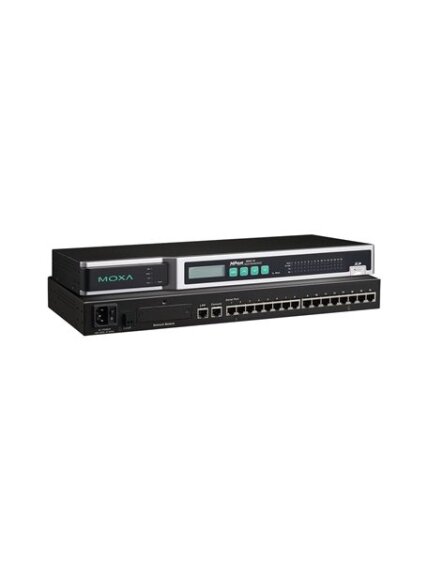 Moxa (NPort 6610-16) 16-port RS-232 to Ethernet secure device server, 100 to 240 VAC input Moxa (NPort 6610-16) 16-port RS-232 to Ethernet secure device server, 100 to 240 VAC input