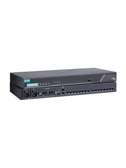 Moxa (NPort 6650-32-2AC-G2-T) 2nd Gen dual-LAN dual AC power 32-port RS-232/422/485 secure terminal server, -40 to 75°C operating temperature 1