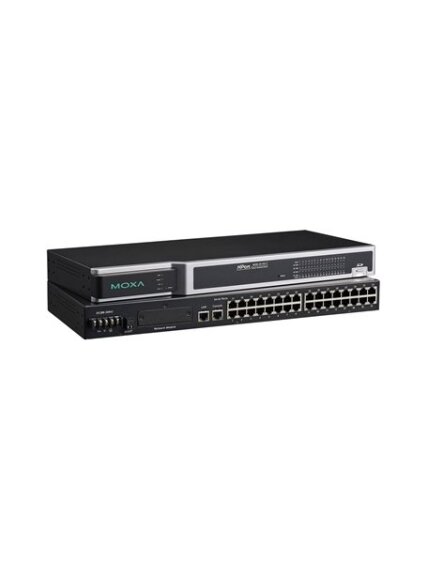 Moxa (NPort 6650-32-HV-T) 32-port RS-232/422/485 to Ethernet secure terminal server, 88 to 300 VDC power input, -40 to 85°C operating temperature