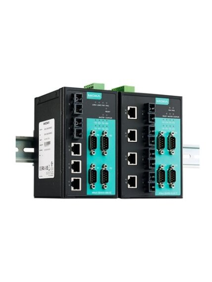 Moxa (NPort S8455I-MM-SC-T) 4 RS-232/422/485 ports, 3 10/100BaseT(X) ports, 2 100M multi-mode fiber ports with SC connector, 15 KV ESD, 12 to 48 VDC, -40 to 75°C operating temperature 1 Moxa (NPort S8455I-MM-SC-T) 4 RS-232/422/485 ports, 3 10/100BaseT(X) ports, 2 100M multi-mode fiber ports with SC connector, 15 KV ESD, 12 to 48 VDC, -40 to 75°C operating temperature 1