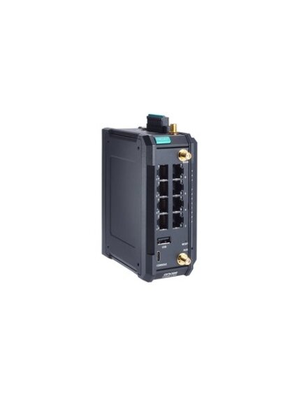 Moxa (OnCell G4308-LTE4-GL-T) Industrial LTE Cat. 4 cellular secure router, global band support, 8 10/100/1000BaseT(X) RJ45 ports, -30 to 70°C operating temperature 1