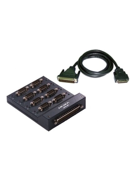 Moxa (OPT8-M9) M62 to 8 x DB9 male connection box, DB62 male to DB62 female cable, 1.5 m