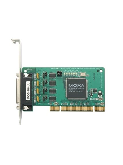 Moxa (POS-104UL-T) 4-port RS-232 low-profile Universal PCI board with serial port power, -40 to 85°C operating temperature 2