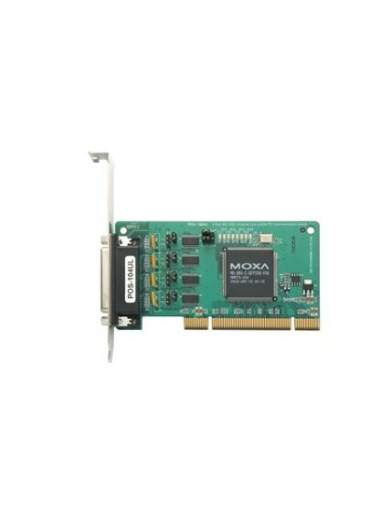Moxa (POS-104UL-T) 4-port RS-232 low-profile Universal PCI board with serial port power, -40 to 85°C operating temperature Moxa (POS-104UL-T) 4-port RS-232 low-profile Universal PCI board with serial port power, -40 to 85°C operating temperature