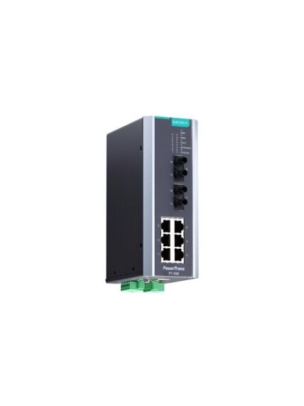 Moxa (PT-508-MM-LC-24) IEC 61850-3 managed DIN-Rail Ethernet switch, with 6 10/100BaseT(X) ports, and 2 100BaseFX multi-mode ports with LC connectors, 1 isolated power supply (24 VDC), -40 to 85°C operating temperature 3 Moxa (PT-508-MM-LC-24) IEC 61850-3 managed DIN-Rail Ethernet switch, with 6 10/100BaseT(X) ports, and 2 100BaseFX multi-mode ports with LC connectors, 1 isolated power supply (24 VDC), -40 to 85°C operating temperature 3