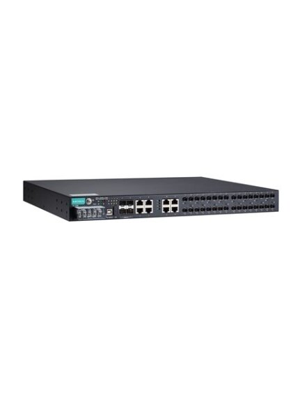 Moxa (PT-7528-16MST-8TX-4GSFP-WV-WV) IEC 61850-3 managed rackmount Ethernet switch with 16 100BaseFX ports (MST), 8 10/100BaseT(X) ports, and 4 1000BaseSFP ports, for a total of up to 28 ports, 2 isolated power supply (18 to 72 VDC), -40 to 85°C operating Moxa (PT-7528-16MST-8TX-4GSFP-WV-WV) IEC 61850-3 managed rackmount Ethernet switch with 16 100BaseFX ports (MST), 8 10/100BaseT(X) ports, and 4 1000BaseSFP ports, for a total of up to 28 ports, 2 isolated power supply (18 to 72 VDC), -40 to 85°C operating