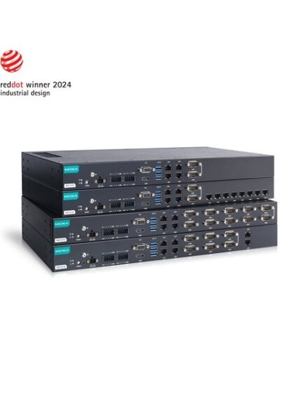 Moxa (RKP-A110-E2-2L4C-T) Rackmount 1U computer with Intel Atom® x6211E processor, 6 LAN ports, 6 serial ports, 8 DIs, 8 DOs, 3 USB 3.0 ports, 1 VGA port, 1 HDMI port, 2 SSD slots, 12/24 VDC power input, -30 to 60°C operating temperature 1 Moxa (RKP-A110-E2-2L4C-T) Rackmount 1U computer with Intel Atom® x6211E processor, 6 LAN ports, 6 serial ports, 8 DIs, 8 DOs, 3 USB 3.0 ports, 1 VGA port, 1 HDMI port, 2 SSD slots, 12/24 VDC power input, -30 to 60°C operating temperature 1