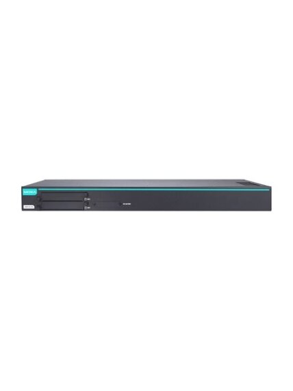 Moxa (RKP-A110-E2-2L4C-T) Rackmount 1U computer with Intel Atom® x6211E processor, 6 LAN ports, 6 serial ports, 8 DIs, 8 DOs, 3 USB 3.0 ports, 1 VGA port, 1 HDMI port, 2 SSD slots, 12/24 VDC power input, -30 to 60°C operating temperature 3
