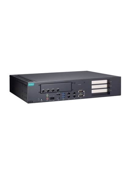 Moxa (RKP-C220-C9-T) Rackmount 2U computer with Intel® Core™ i9-13900TE processor, 4 LAN ports, 2 serial ports, 4 DIs, 4 DOs, 3 USB 3.0 ports, 1 HDMI port, 1 DisplayPort, 2 SSD slots, 1 M.2 M Key 2280 slot, 2 M.2 M Key 2242 slots, 100 to 240 VAC power inp 3