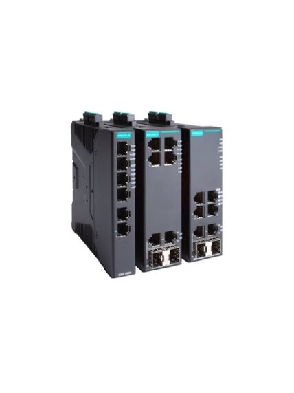 Moxa (SDS-3006-2GTXSFP) Compact industrial smart Ethernet switch with 4 10/100BaseT(X) ports, 2 10/100/1000BaseT(X) or 100/1000BaseSFP combo ports, dual 12/24/48 VDC power inputs, -10 to 60°C operating temperature 1 Moxa (SDS-3006-2GTXSFP) Compact industrial smart Ethernet switch with 4 10/100BaseT(X) ports, 2 10/100/1000BaseT(X) or 100/1000BaseSFP combo ports, dual 12/24/48 VDC power inputs, -10 to 60°C operating temperature 1