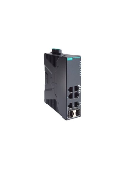 Moxa (SDS-3006-4PoE-2GTXSFP) Compact industrial smart Ethernet switch with 4 PoE/PoE+ 10/100BaseT(X) ports, 2 10/100/1000BaseT(X) or 100/1000BaseSFP combo ports, dual 12/24/48 VDC power inputs, -10 to 60°C operating temperature Moxa (SDS-3006-4PoE-2GTXSFP) Compact industrial smart Ethernet switch with 4 PoE/PoE+ 10/100BaseT(X) ports, 2 10/100/1000BaseT(X) or 100/1000BaseSFP combo ports, dual 12/24/48 VDC power inputs, -10 to 60°C operating temperature