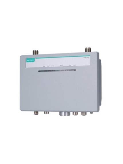 Moxa (TAP-213-US-CT-T) Wi-Fi 4 (802.11n) railway onboard outdoor train-to-ground single-radio wireless AP/client, M12 connectors, IP68, US band, -40 to 75°C operating temperature, conformal coating 2 Moxa (TAP-213-US-CT-T) Wi-Fi 4 (802.11n) railway onboard outdoor train-to-ground single-radio wireless AP/client, M12 connectors, IP68, US band, -40 to 75°C operating temperature, conformal coating 2