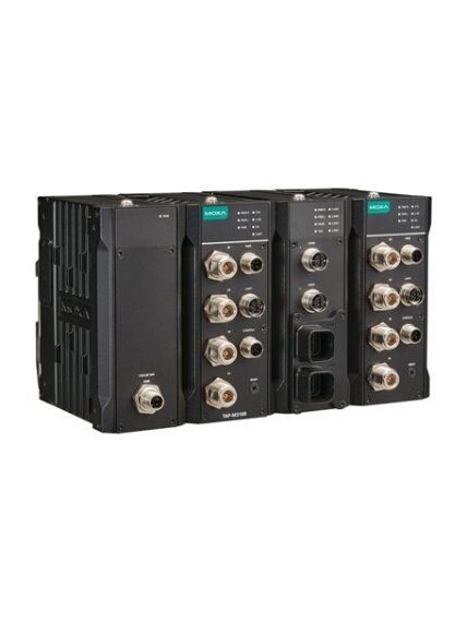 Moxa (TAP-M310R-1P2R1S-US-CT-T) Wi-Fi 6 (802.11ax) railway wayside wireless AP/client with two radios and one switch module, one M12 K-coded 110/220 VAC input, US band, -40 to 75°C operating temperature, conformal coating Moxa (TAP-M310R-1P2R1S-US-CT-T) Wi-Fi 6 (802.11ax) railway wayside wireless AP/client with two radios and one switch module, one M12 K-coded 110/220 VAC input, US band, -40 to 75°C operating temperature, conformal coating
