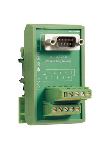 Moxa (TB-M9) DB9 male DIN-rail wiring terminal