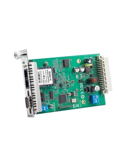 Moxa (TCF-142-M-SC-RM) RS-232/422/485 to multi-mode fiber slide-in module converter, SC connector