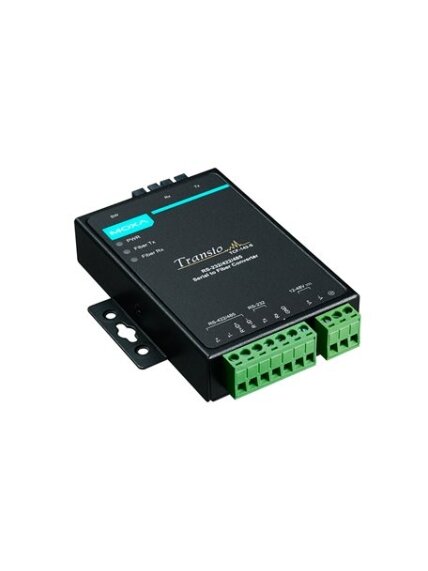 Moxa (TCF-142-S-SC-T) RS-232/422/485 to single-mode optical fiber media converter with fiber ring support and SC connector, -40 to 75°C operating temperature Moxa (TCF-142-S-SC-T) RS-232/422/485 to single-mode optical fiber media converter with fiber ring support and SC connector, -40 to 75°C operating temperature