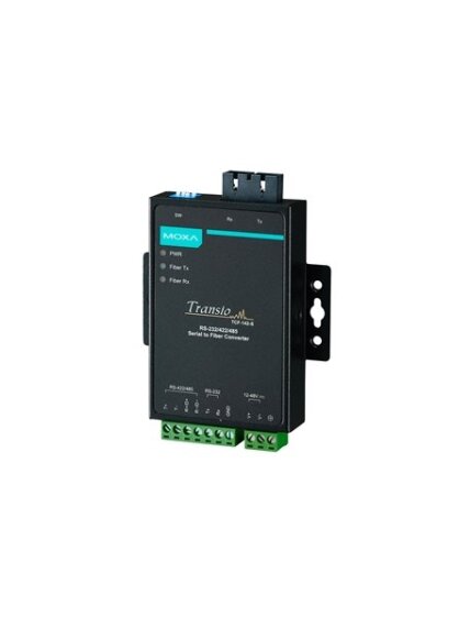 Moxa (TCF-142-S-ST) RS-232/422/485 to single-mode optical fiber media converter with fiber ring support and ST connector, 0 to 60°C operating temperature 3