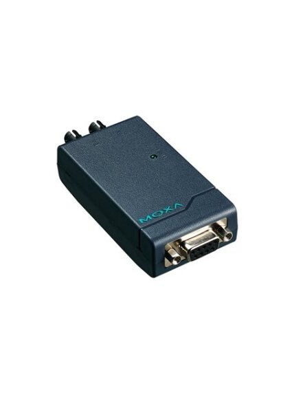 Moxa (TCF-90-M-ST) RS-232 to multi-mode ST fiber optic converter, port powered