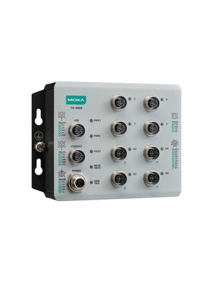 Moxa (TN-4908-4GTX-WV-CT-T) Industrial secure router with 4 Fast Ethernet ports, 4 Gigabit Ethernet ports, 24 to 110 VDC power input, IP40, -40 to 70°C operating temperature, conformal coating Moxa (TN-4908-4GTX-WV-CT-T) Industrial secure router with 4 Fast Ethernet ports, 4 Gigabit Ethernet ports, 24 to 110 VDC power input, IP40, -40 to 70°C operating temperature, conformal coating