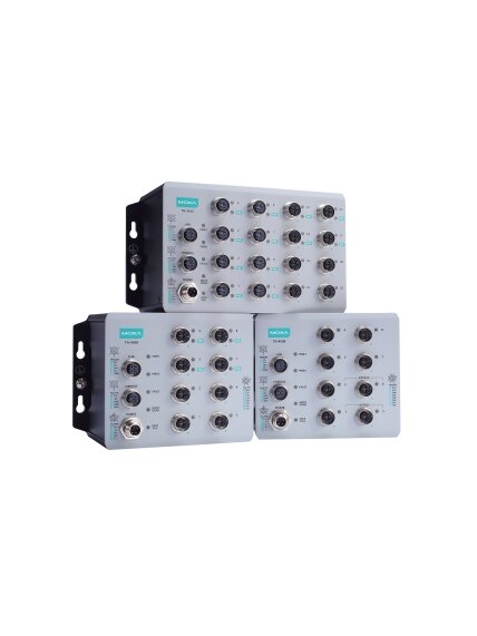 Moxa (TN-4916-8PoE-4GPoE-4GTX-WV-CT-T) Industrial secure router with 8 Fast Ethernet PoE+ ports, 8 Gigabit Ethernet ports including 4 Gigabit Ethernet PoE+ ports, total 95 W power budget for PoE+, 24 to 110 VDC power input, IP40, -40 to 70°C operating tem 2