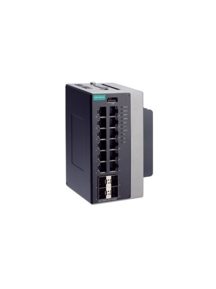 Moxa (TSN-G5016-4GS-SoMD-LV-T) TSN-capable managed Ethernet switch with 12 10/100/1000BaseT(X) ports, 4 fixed 1000BaseSFP ports, -40 to 70°C operating temperature 1