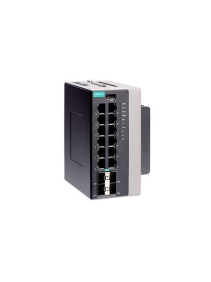Moxa (TSN-G5016-4XGS-SoMD-LV-T) TSN-capable managed Ethernet switch with 12 10/100/1000BaseT(X) ports, 4 fixed 10GbE SFP+ ports, -40 to 70°C operating temperature Moxa (TSN-G5016-4XGS-SoMD-LV-T) TSN-capable managed Ethernet switch with 12 10/100/1000BaseT(X) ports, 4 fixed 10GbE SFP+ ports, -40 to 70°C operating temperature
