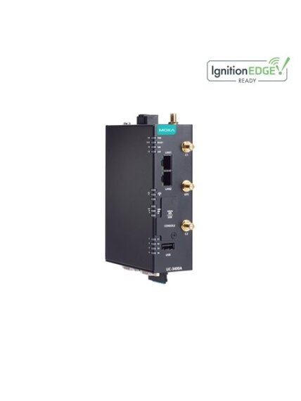 Moxa (UC-3424A-T-LTE) Arm® Cortex®-A53 quad-core 64-bit 1.4 GHz industrial computer with 2 Ethernet ports, 2 RS-232/422/485 serial ports, 2 CAN ports, 1 USB 2.0 port, built-in LTE Cat. 4 module, 9 to 48 VDC, TPM v2.0 module, Moxa Industrial Linux (Debian 1 Moxa (UC-3424A-T-LTE) Arm® Cortex®-A53 quad-core 64-bit 1.4 GHz industrial computer with 2 Ethernet ports, 2 RS-232/422/485 serial ports, 2 CAN ports, 1 USB 2.0 port, built-in LTE Cat. 4 module, 9 to 48 VDC, TPM v2.0 module, Moxa Industrial Linux (Debian 1
