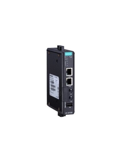 Moxa (UC-8112-LX) Arm-based wireless-enabled DIN-rail industrial computer with 1 GHz CPU, 2 Ethernet ports, 2 serial ports, 1 Mini PCIe slot